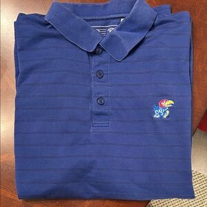 Blue KU Jayhawks Polo
